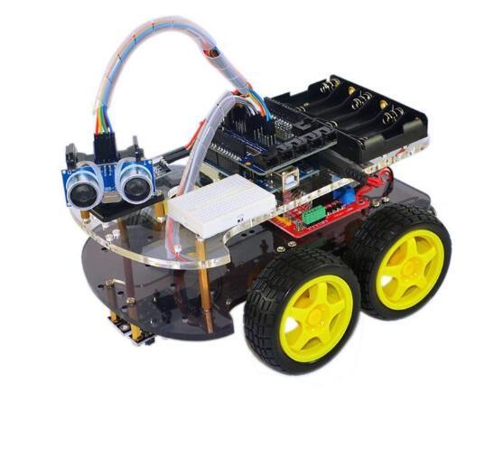 Multi-funkcionalni 4WD robota auto šasija kompleti UNO R3 170 točke Mini maketa robota auto
